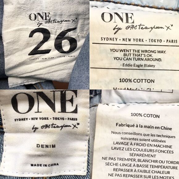 ONE TEASPOON Outlaws Boho Distressed Denim Shorts 26 - Picture 6 of 6